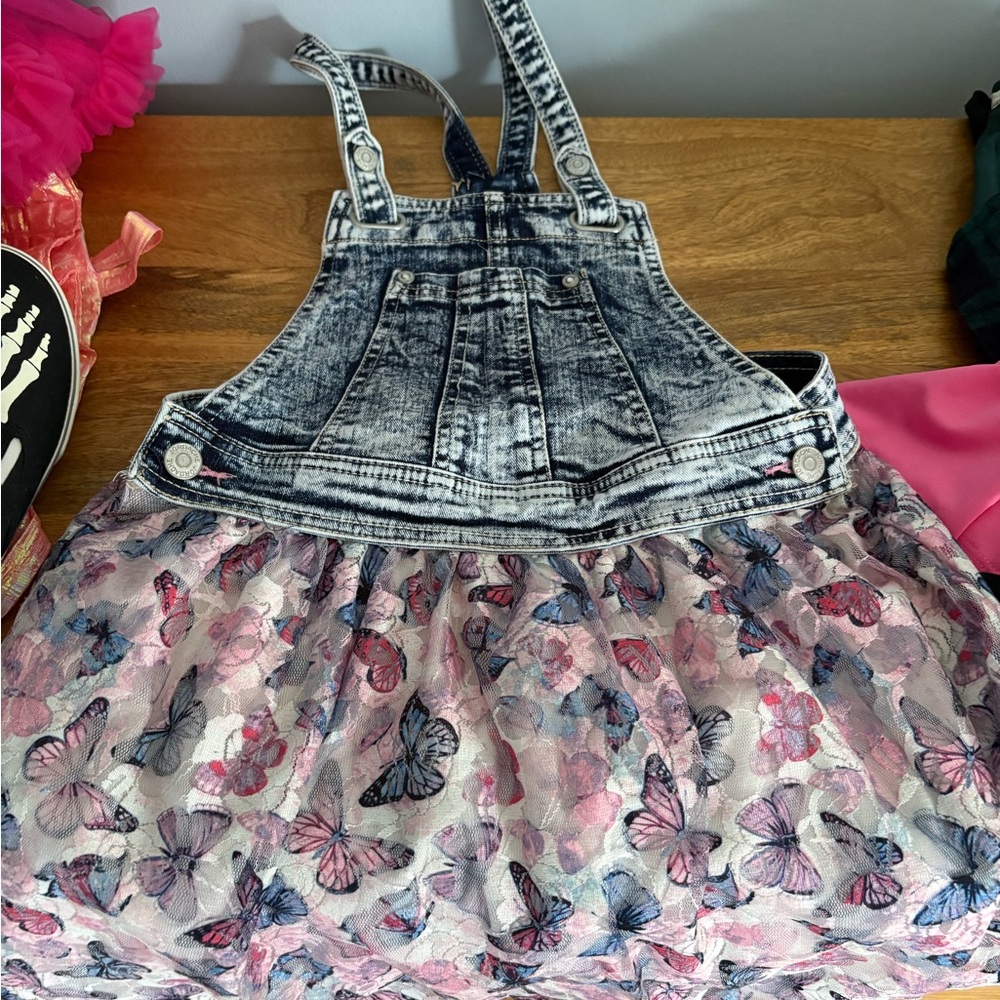 Jordache Blue Denim Overall Dress